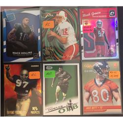 Football 6 Card Rookie Lot Jake Butt,Mack Hollins, Dante