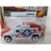 Image 4 : MATCHBOX 5 VEHICLE LOT (POLICE ROBOT TRUCK, 24-HOUR ROOFING, HUMMER, SNORKEL FIRE TRUCK, EXTENDING L