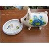 Image 1 : CHILD'S DISH AND PIGGY BANK