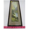 Image 1 : MOUNTAIN RIVER PAINTING (SIGNED M. THOMPSON) *IN FRAME*