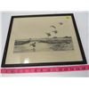 Image 1 : PRINT (DUCKS LANDING IN WATER-SIGNED) *FRAMED*