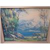 Image 3 : PRINT (LAKE AND MOUNTAIN PAINTING-SIGNED) *FRAMED*