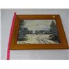 Image 2 : PAINTING (WINTER FARM SCENE-FRAMED) *30/11/81*