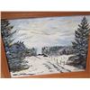 Image 3 : PAINTING (WINTER FARM SCENE-FRAMED) *30/11/81*