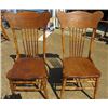 Image 1 : LOT OF 2 WOOD CHAIRS ( VINTAGE)