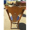 Image 3 : WOOD CHAIR ( NAVY SEAT) *VINTAGE*
