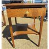 Image 1 : SMALL WOOD TABLE ( W/DRAWER) *TIGER OAK*