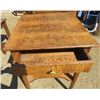 Image 2 : SMALL WOOD TABLE ( W/DRAWER) *TIGER OAK*