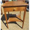 Image 3 : SMALL WOOD TABLE ( W/DRAWER) *TIGER OAK*