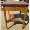 Image 4 : SMALL WOOD TABLE ( W/DRAWER) *TIGER OAK*