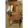 Image 1 : WOOD CHAIR (DINING ROOM ARMCHAIR) *PRESS BACK*