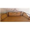 Image 1 : WOOD ADVERTISING HANGER (JOSEPH KIDD) *21" X 6.5"*