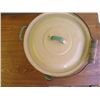 Image 2 : COOK POT WITH ROCKS (VINTAGE) *WITH LID* (CREAM WITH GREEN TRIM)
