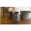 Image 1 : LOT OF 3 PAILS (2 LARGE TIN) *1 SMALL DAIRY*