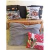 Image 1 : LOT OF 7 CUSHIONS (3 X CHRISTMAS THEMED) *2 X LIONS* (1 BLACK) *1 GREY*