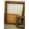 Image 1 : LOT OF 3 MISC WOOD ITEMS (CUTTING BOARD 21" X 16" ) *FRAME 25.5" X 32"* (TOP OF OLD RECORD PLAYER 11