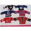 Image 1 : LOT OF 6 MINIATURE HOCKEY JERSEYS (VANEK, LECAVALIER, NASH, RYDER, ZETTERBERG, AND IGINLA)