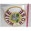 Image 2 : WHITE ROSE SIGN (PORCELAIN) *FLANGE SIGN* (REPRODUCTION)