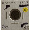 Image 1 : FIVE CENT COIN (CANADA) *1893 SMALL SILVER*