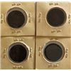 Image 2 : LOT OF 4 ONE CENT COINS (LARGE CANADIAN) *1904-06-07-08*