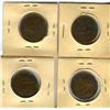 Image 2 : LOT OF 4 ONE CENT COINS (LARGE CANADIAN) *1917-18-19-20*