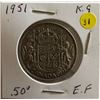 Image 1 : FIFTY CENT COIN (CANADA) *1951*