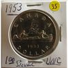 Image 1 : ONE DOLLAR COIN (CANADA) * 1953*