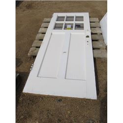 HOUSE DOOR (WITH 6 PANE GLASS)