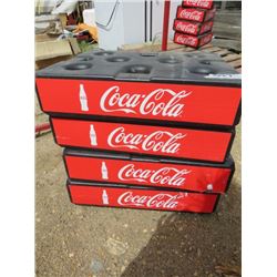 LOT OF 4 COCA-COLA SUPPORT BLOCKS (GREAT ADVERTISING) *USED FOR COOLER SUPPORT OR PROMOTIONS*