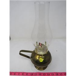 BRASS OIL LAMP (WITH HANDLE)