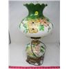 Image 1 : LAMP WITH PAINTED FLOWER (LOTS OF DETAIL)
