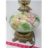 Image 6 : LAMP WITH PAINTED FLOWER (LOTS OF DETAIL)