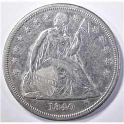 1840 SEATED LIBERTY DOLLAR AU