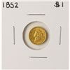 Image 1 : 1852 $1 Liberty Head Gold Dollar Coin