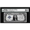 Image 1 : 1928 $1 Funnyback Silver Certificate Note Fr.1600 PMG Choice Uncirculated 64EPQ