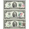 Image 1 : Lot of (3) 1976 $2 Federal Reserve Notes First Day Issue with Stamps