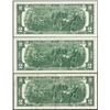 Image 2 : Lot of (3) 1976 $2 Federal Reserve Notes First Day Issue with Stamps