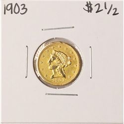 1903 $2 1/2 Liberty Head Quarter Eagle Gold Coin