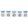 Image 1 : Lot of (5) 1884-O $1 Morgan Silver Dollar Coins PCGS MS64