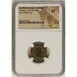 Arcadius, 383-408 AD Ancient Eastern Roman Empire Coin NGC VF