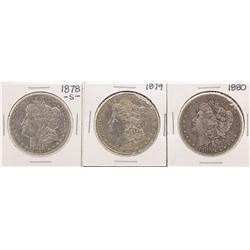 Lot of 1878-S, 1879 & 1880 $1 Morgan Silver Dollar Coins