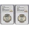 Image 1 : Lot of (2) 1952 Washington-Carver Commemorative Half Dollar Coins NGC MS64