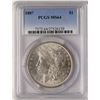 Image 1 : 1887 $1 Morgan Silver Dollar Coin PCGS MS64