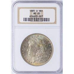 1885-O $1 Morgan Silver Dollar Coin NGC MS65 Nice Toning
