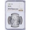 Image 1 : 1881-S $1 Morgan Silver Dollar Coin NGC MS65 Amazing Toning