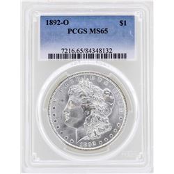 1892-O $1 Morgan Silver Dollar Coin PCGS MS65