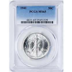 1941 Walking Liberty Half Dollar Coin PCGS MS65