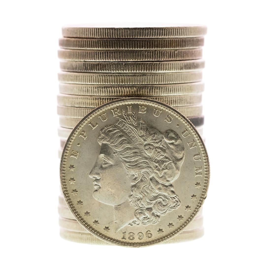 Roll of (20) Brilliant Uncirculated 1896 1 Silver Dollar Coins
