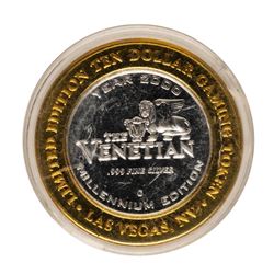 .999 Fine Silver The Venetian Las Vegas, Nevada $10 Limited Edition Gaming Token