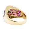 Image 3 : 14KT Yellow Gold 1.70 ctw Diamond and Ruby Ladies Ring